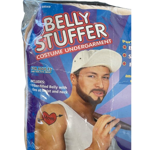 Forum Novelties Belly Stuffer Costume One Size Beige Fiber Filled Belly NEW - Picture 2 of 9